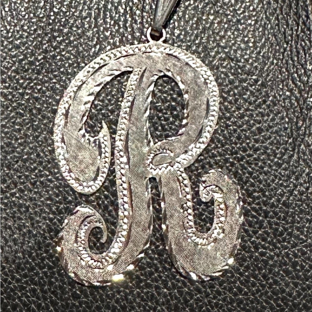 Sterling Silver R Charm